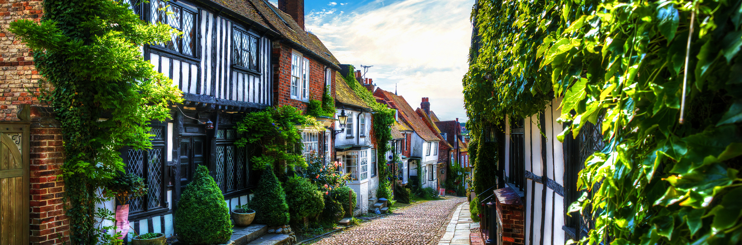 Charming Houses in Beautiful, Cobbled Mermaid Street, Rye, England
