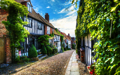 Charming Houses in Beautiful, Cobbled Mermaid Street, Rye, England