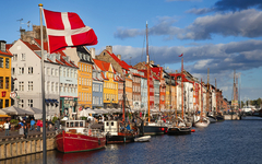 Copenhagen (Nyhavn district) in a sunny summer day