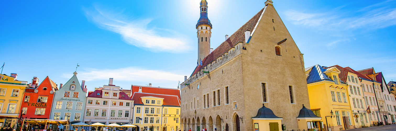 Panoramablick auf den Tallinner Hallenplatz und die Altstadt