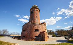 Harbor and the lighthouse in Kolobrzeg, Poland