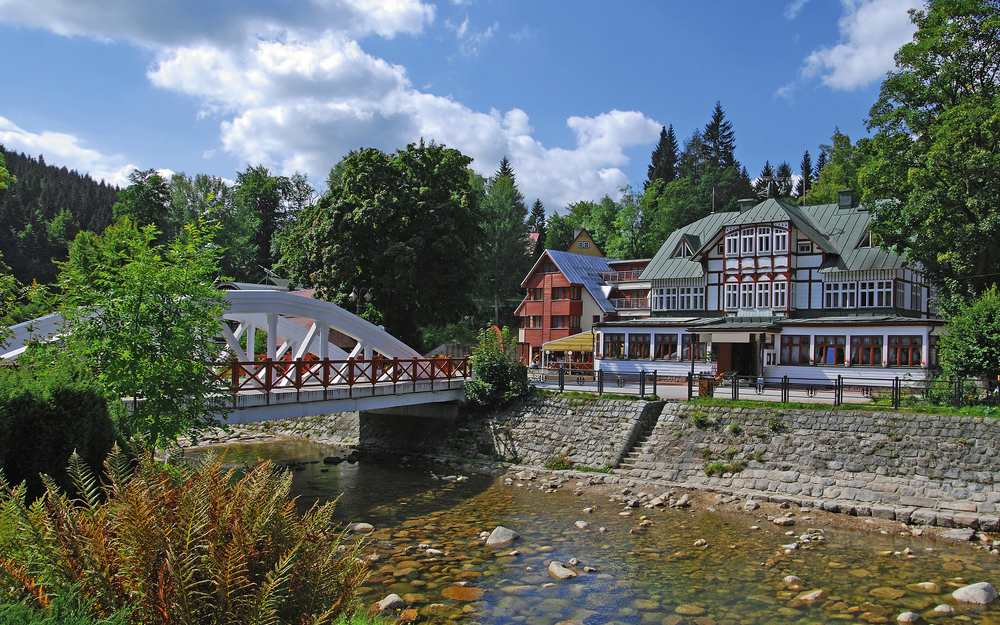 das bekannte Spindlermühle im tschechischen Riesengebirge