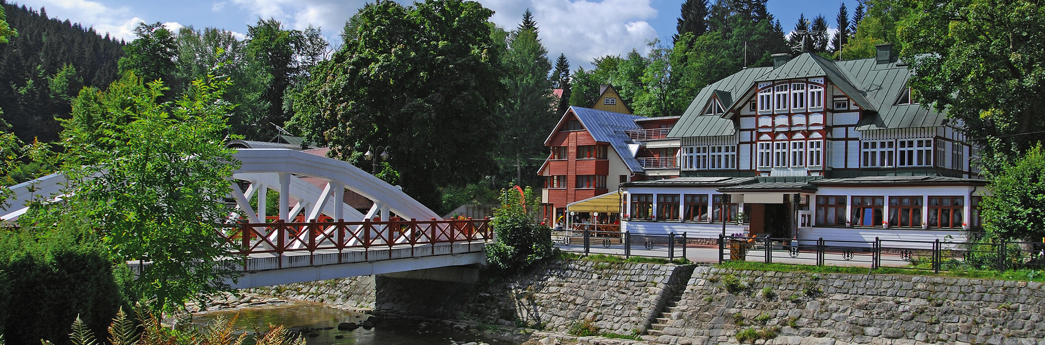das bekannte Spindlermühle im tschechischen Riesengebirge