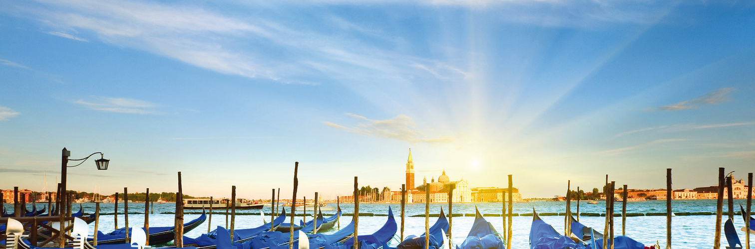  Venice gondolas at sunset