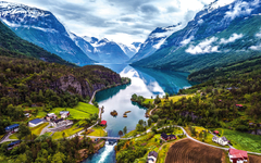 Beautiful Nature Norway aerial photography.