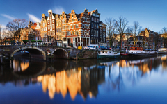 Beautiful image of the UNESCO world heritage canals the 'Brouwer