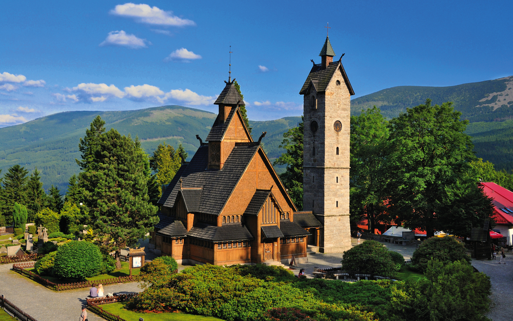 Vang stave church, Karpacz, Lower Silesian Voivodeship, Poland.