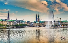 Binnenalster in Hamburg, Deutschland