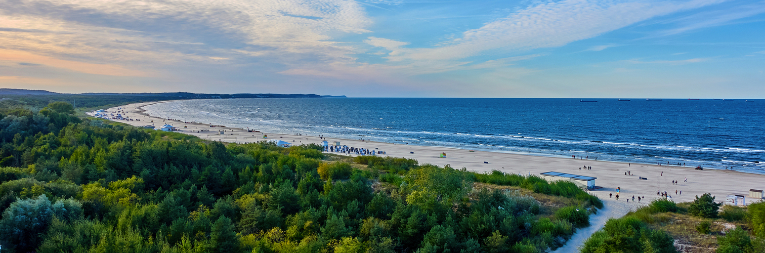 Strand von Swinemünde von oben