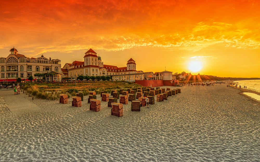 Ostseebad Binz im Sonnenuntergang