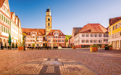 Beautiful scenic view of the old town in Bad Mergentheim - part 