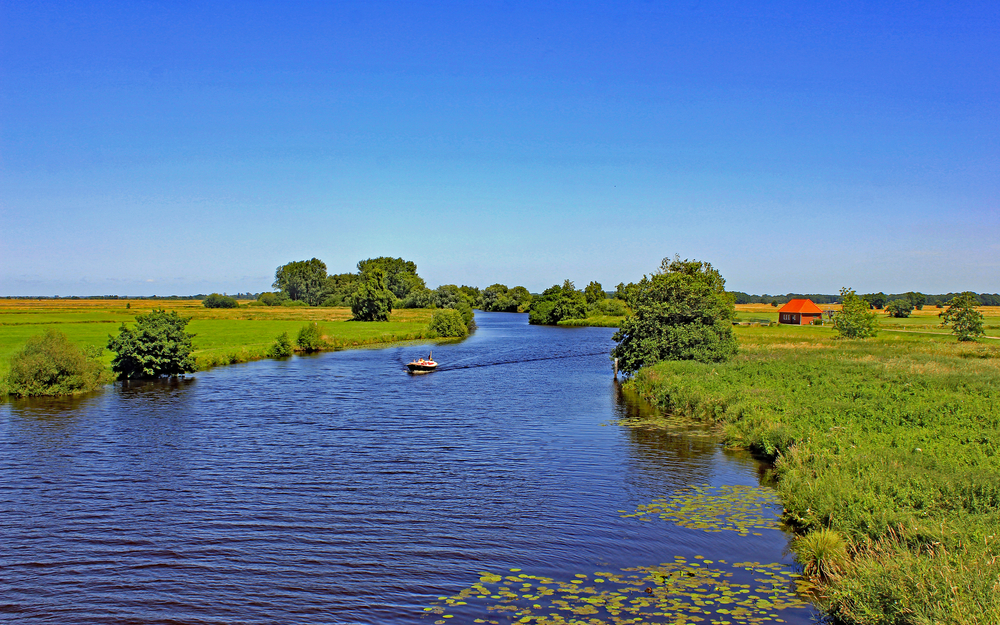 Blick auf die Hamme bei Worpswede