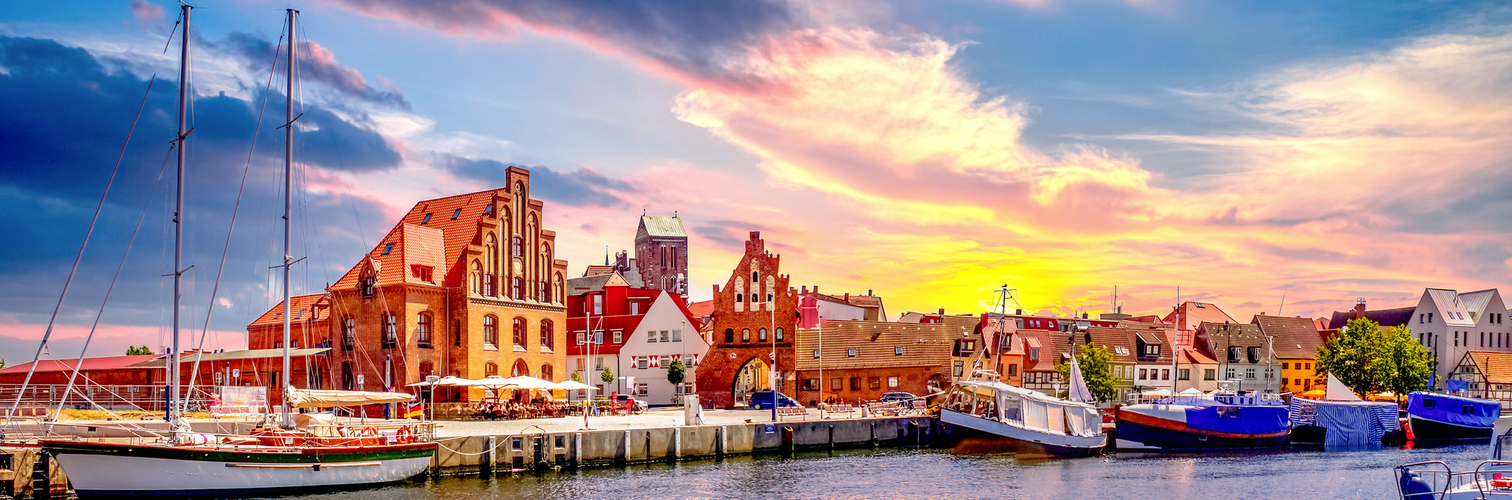Altstadt von Wismar an der Ostsee, Deutschland