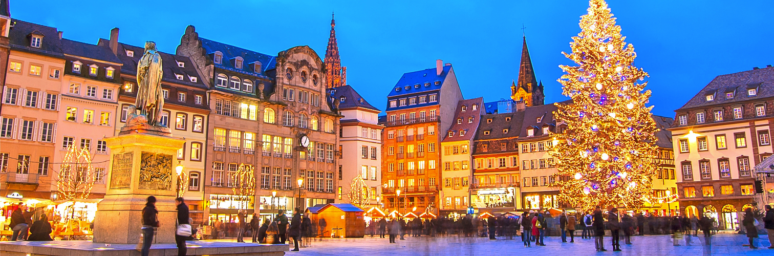 Weihnachtsmarkt in Straßburg im Elsass, Frankreich