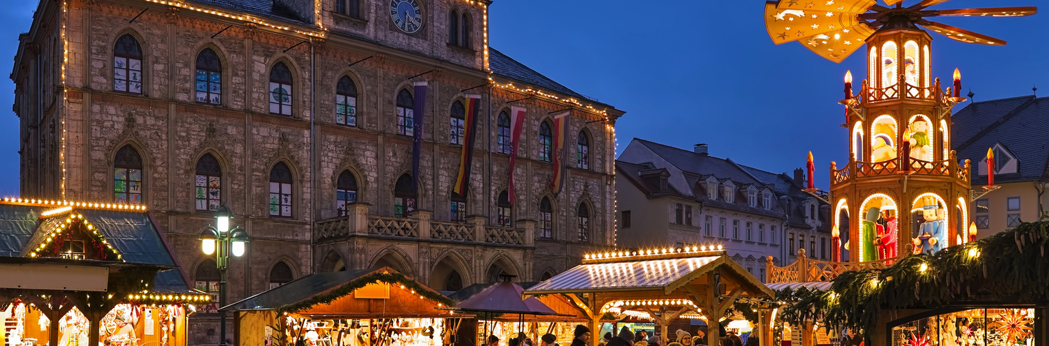 Weihnachtsmarkt in Weimar, Deutschland
