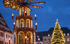 Weihnachtsmarkt in Leipzig, Deutschland