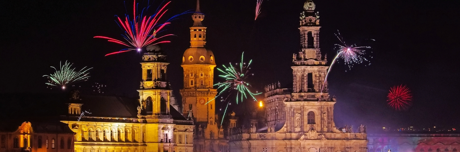 Silvester in Dresden, Deutschland