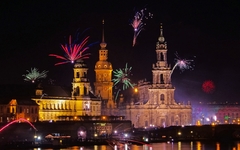 Silvester in Dresden, Deutschland