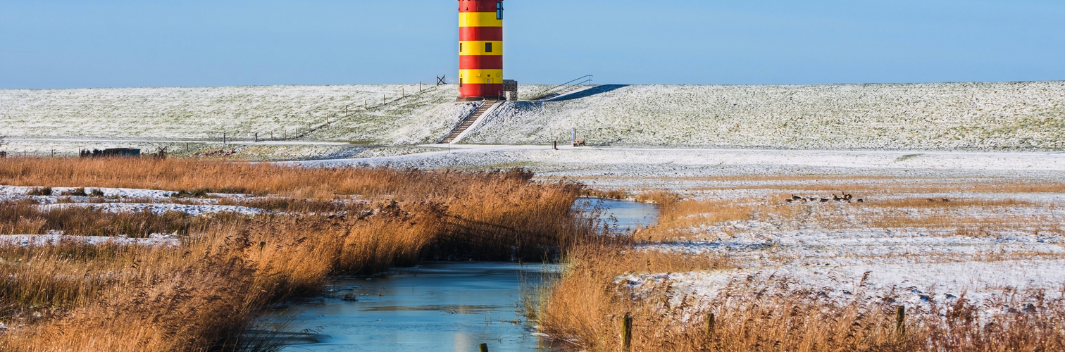 Leuchtturm Pilsum im Winter